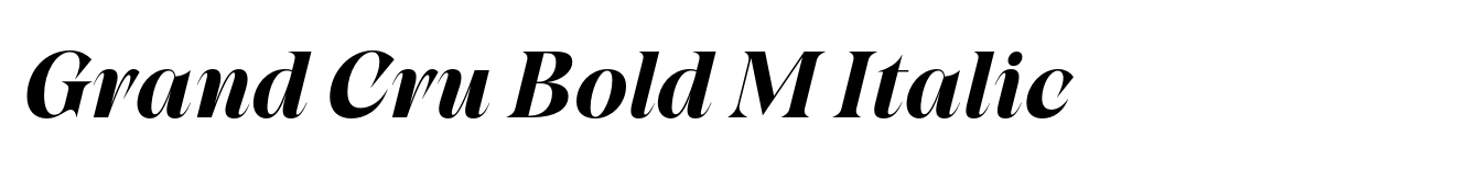 Grand Cru Bold M Italic
